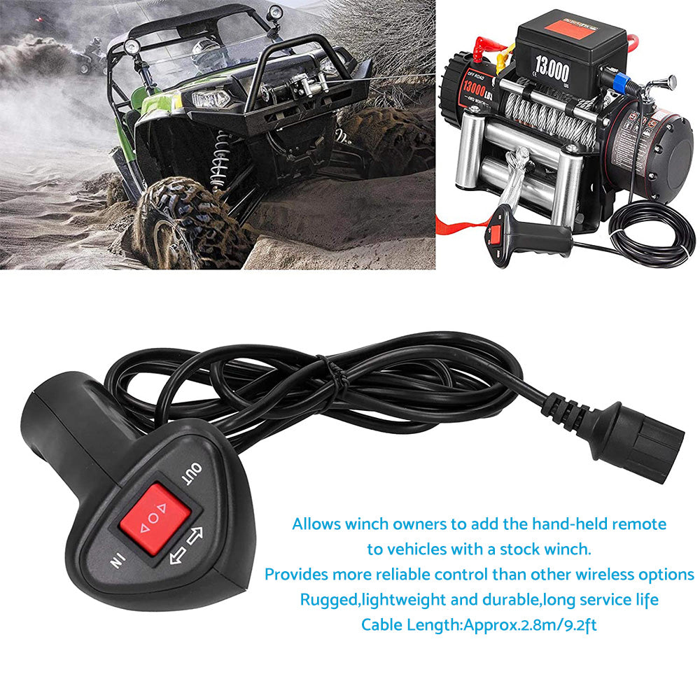 Universal Electric Winch Remote Controller With 9.2ft Cable Suitable For Car & Vehicle