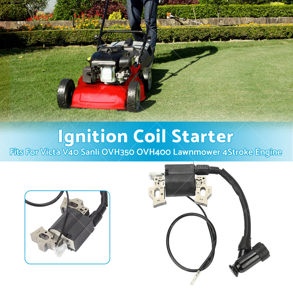 {{ Ignition Coil Starter For Victa V40 Sanli OVH350 OVH400 Lawnmower 4Stroke Engine }} - Buy Car Parts Online at {{ Kaka Auto Parts }}.