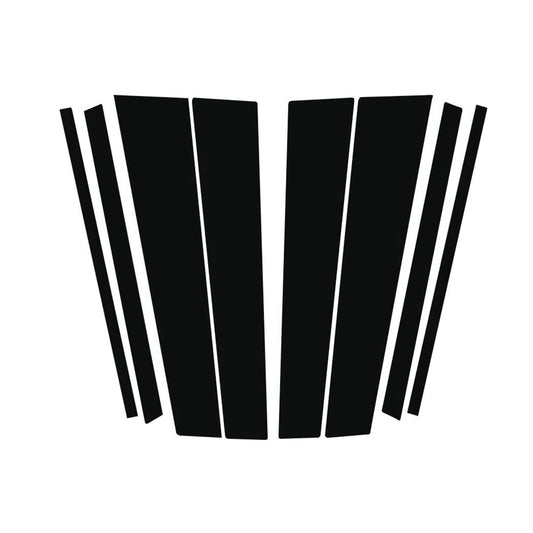 8x Black Pillar Post Cover Trims Suitable For Honda Civic Sedan 2012-2015