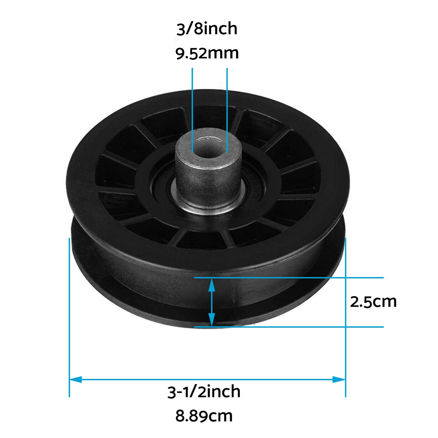 Flat Idler Pulley Suitable For Husqvarna Mowers YTH2242TF / YTH2242TDRF M17538H 194327