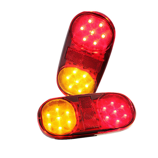 2x Trailer Tail Lights 28 LED Suitable For Truck, Camper, UTE, Caravan & 4WD Stop Indicator