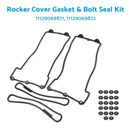 Rocker Cover Gasket and Bolt Seal Kit Fit For BMW M60 M62 V8 E34 E39 E32 E38