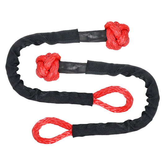 Recovery Pulley Kit Suitable For Winch Ropes 3/8 inch & 1/2 inch Soft Shackle Red & Black