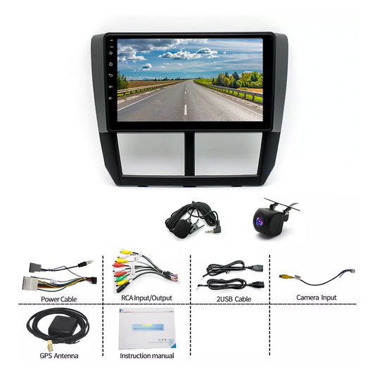 9'' In-Dash Unit Android 13 Car Stereo Suitable For Forester 08-12 Impreza 07-13