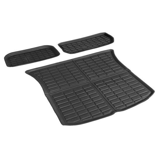 3x Trunk & Frunk Mat TPR Black Suitable For Tesla Model Y 2021-2024
