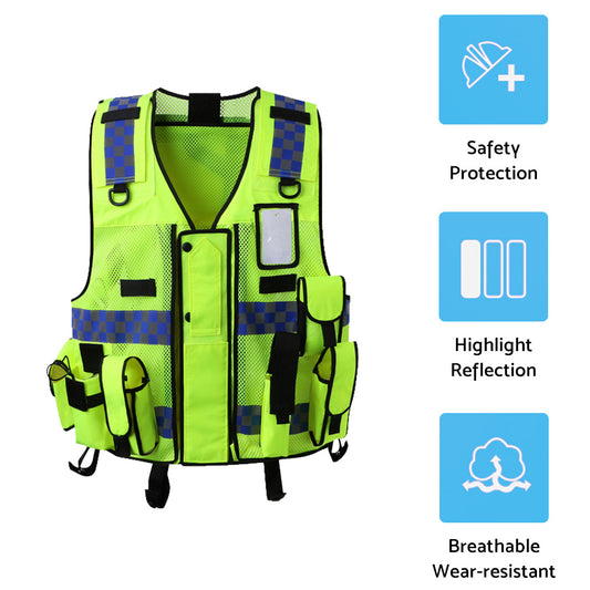 Ultimate Security Reflective Executive Safety Vest Hi-Vis Protective Workwear