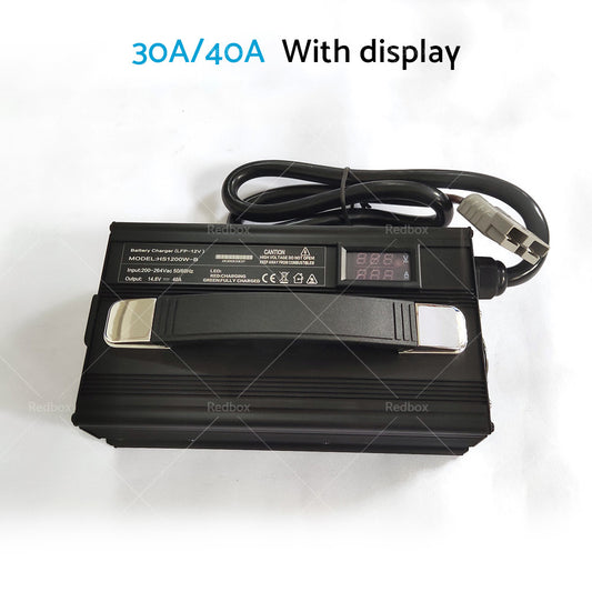 14.6V Lithium Battery Charger 30A / 40A With or Without Display Suitable For AC / DC Lithium Iron LiFe