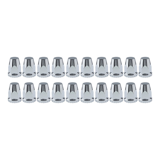20x Nut Cover Screw Cap Chrome 33mm Suitable For Kenworth / Freightliner / Western Star Trucks
