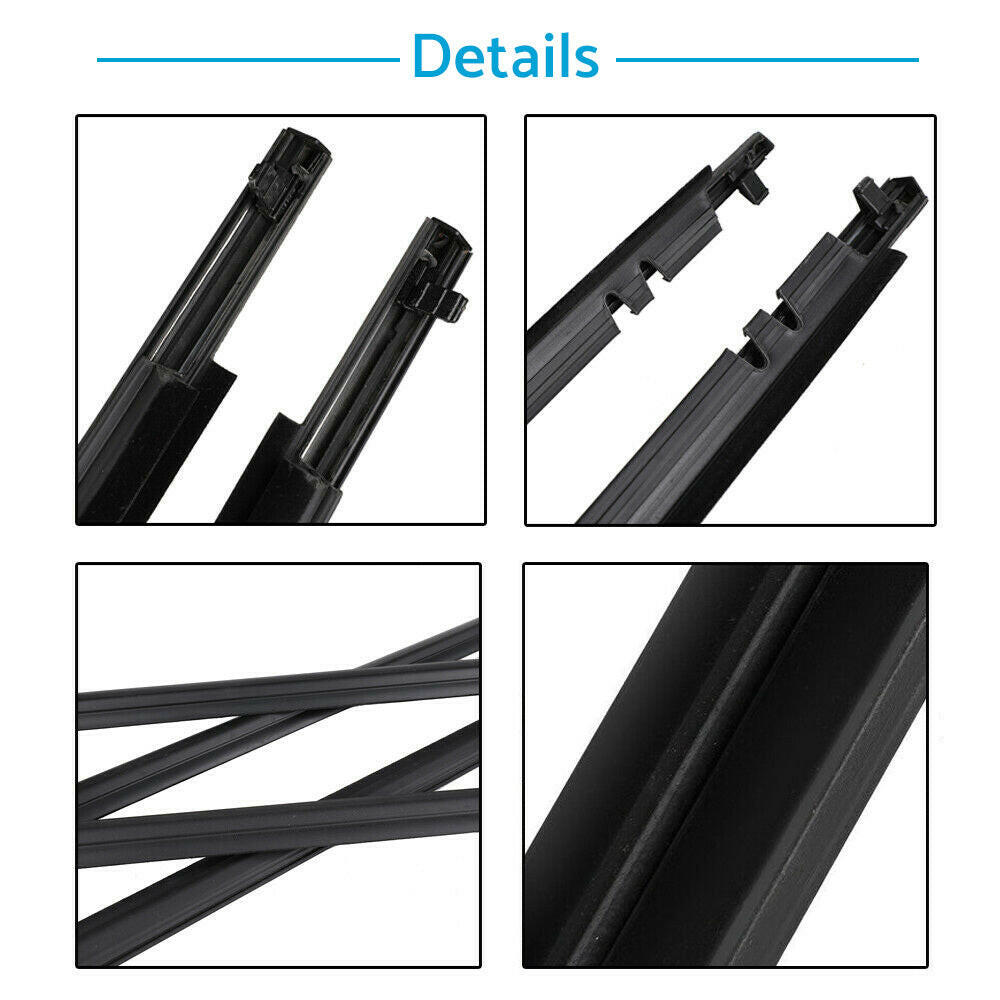 4x Window Glass Seals Weather Strip Suitable For Toyota Corolla Sedan 2009-2012