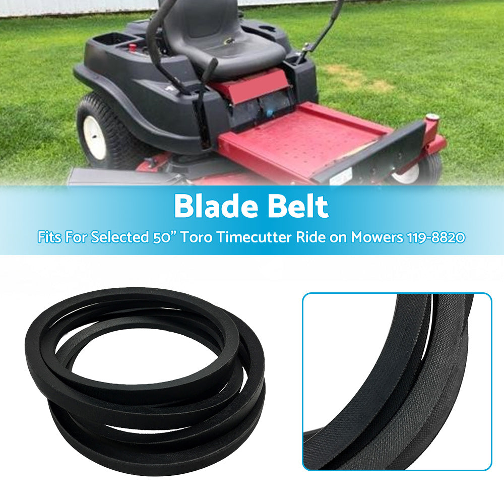 {{ Blade Belt For Selected 50 inch Toro Timecutter Ride on Mowers 119-8820 }} - Buy Car Parts Online at {{ Kaka Auto Parts }}.