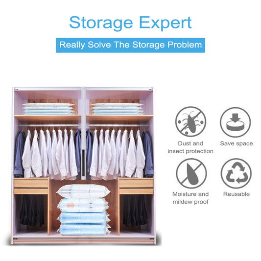 Vacuum Storage Bags Space Saver Seal Compressing Small, Medium, Large & Jumbo Sizes