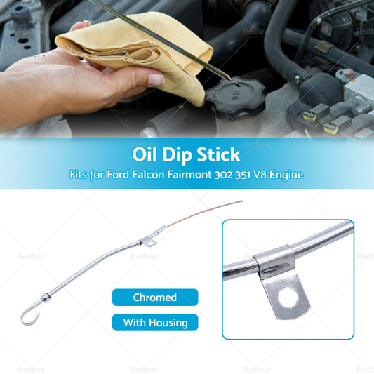 Chrome Engine Oil Dip Stick Housing Fits for Ford Falcon Fairmont 302 351 V8