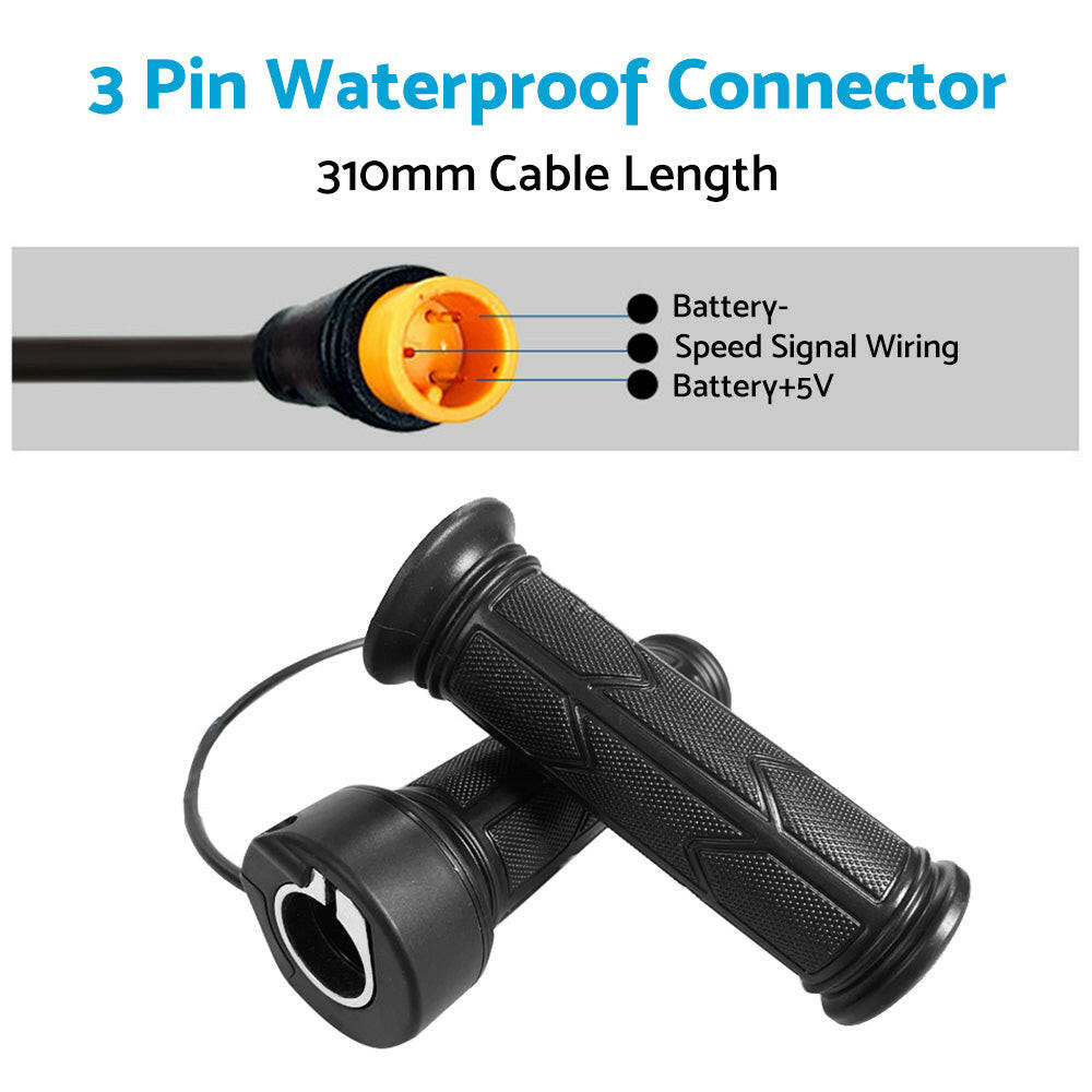 Twist Throttle Full Twist Right Hand 3-Pin Electric Bike Grip Suitable For Ebike