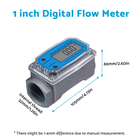 1 or 1. 5 or 2 inch Turbine Digital Diesel Water Fuel Flow Meter Oval Gear Flow Gauge