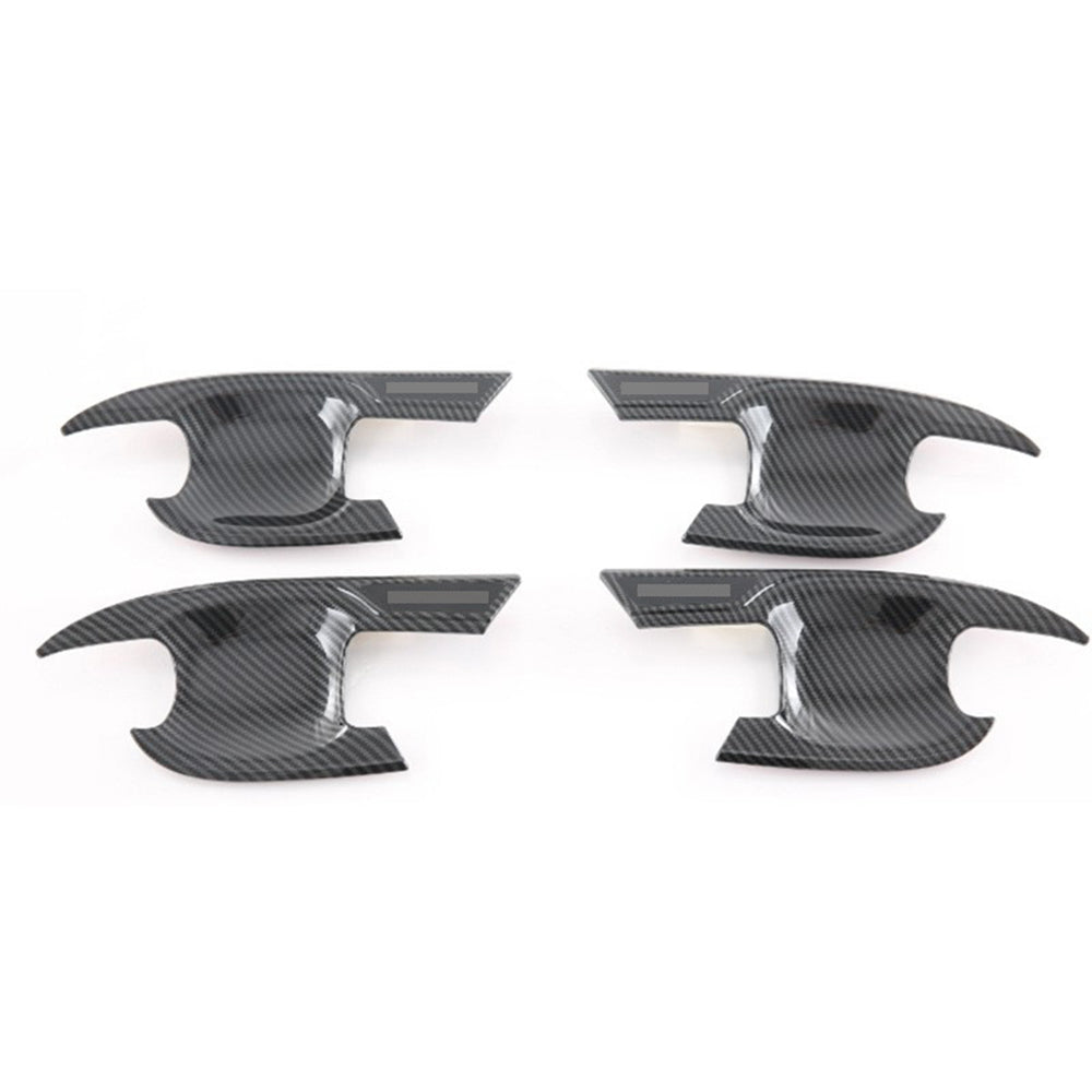Carbon Fiber Look Door Handle Bowl Strip Covers Suitable for Toyota Kluger 2021–2025
