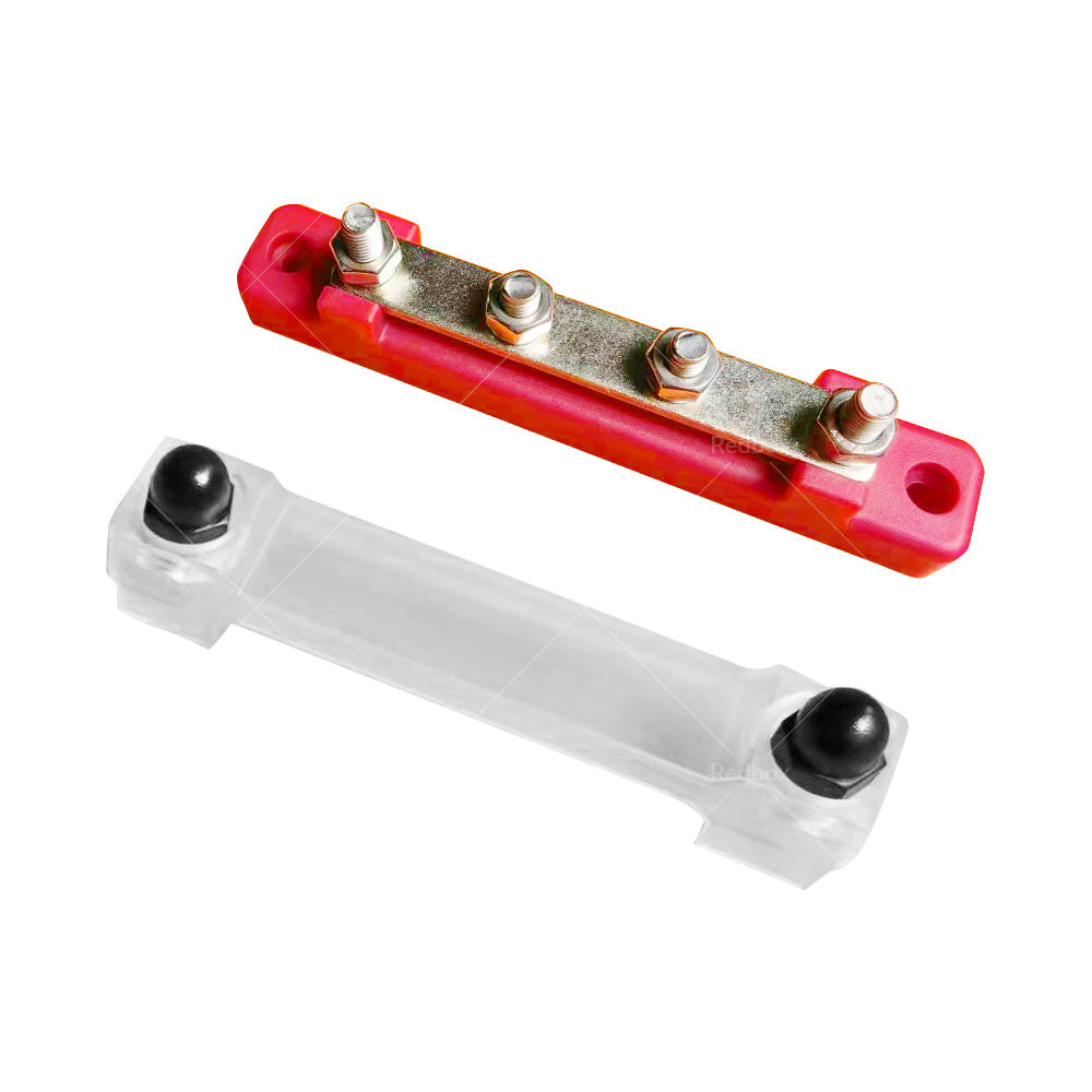 {{ 2Pcs Bus Bar Power Distribution Terminal Block 2 Way 12V 150A Busbar Red and Black }} - Buy Car Parts Online at {{ Kaka Auto Parts }}.