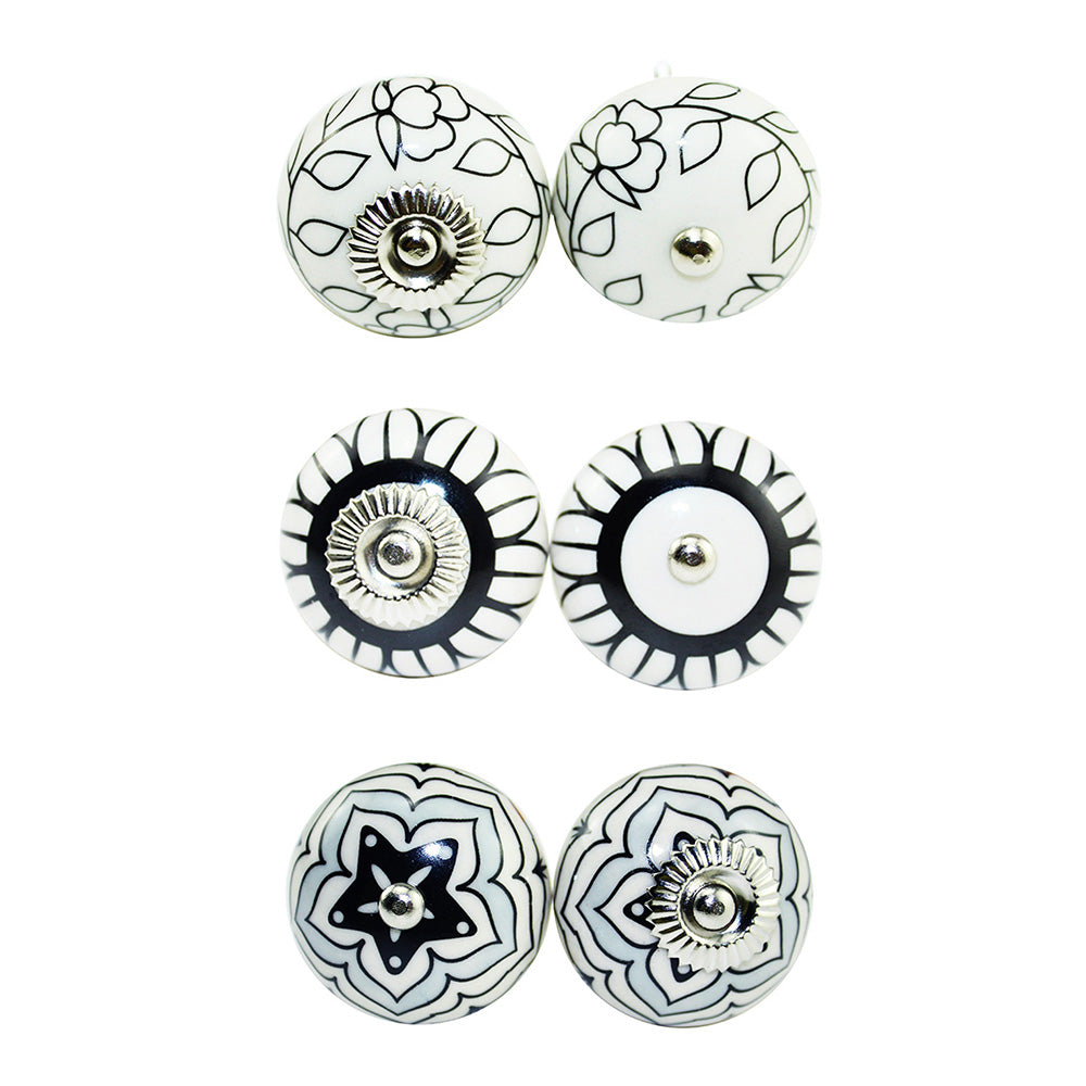 {{ 6 Pcs Cupboard Door Knobs Handles Drawer Pull Vintage Ceramic Knob Shabby Chic }} - Buy Car Parts Online at {{ Kaka Auto Parts }}.