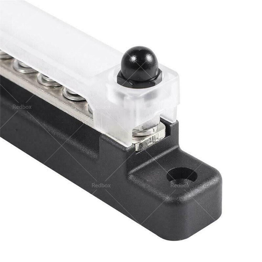 {{ 1 Red and 1 black Bus Bar Power Distribution Terminal Block 6 Way 12V 150A Rated }} - Buy Car Parts Online at {{ Kaka Auto Parts }}.