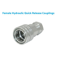 2 Sets 1 or 2 Inch BSP Hydraulic ISO Poppet Quick Release Couplings Suitable For Tractor