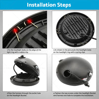 {{ 7inch Inch Motorcycle Head Light Bulb Bucket Housing Bracket Suitable For Harley }} - Buy Car Parts Online at {{ Kaka Auto Parts }}.