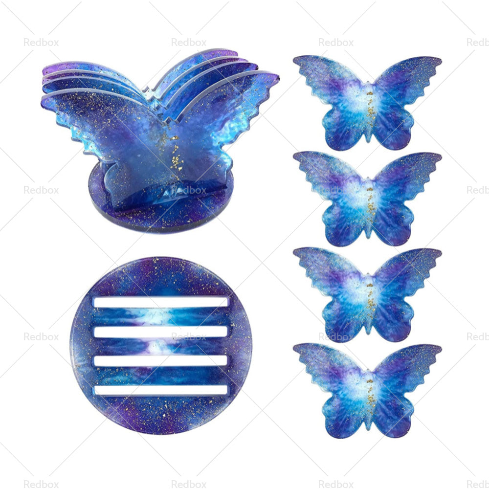 {{ Epoxy Resin 4PCS Butterfly Shaped Coaster molds  Holder Mold for Silicone Resin }} - Buy Car Parts Online at {{ Kaka Auto Parts }}.