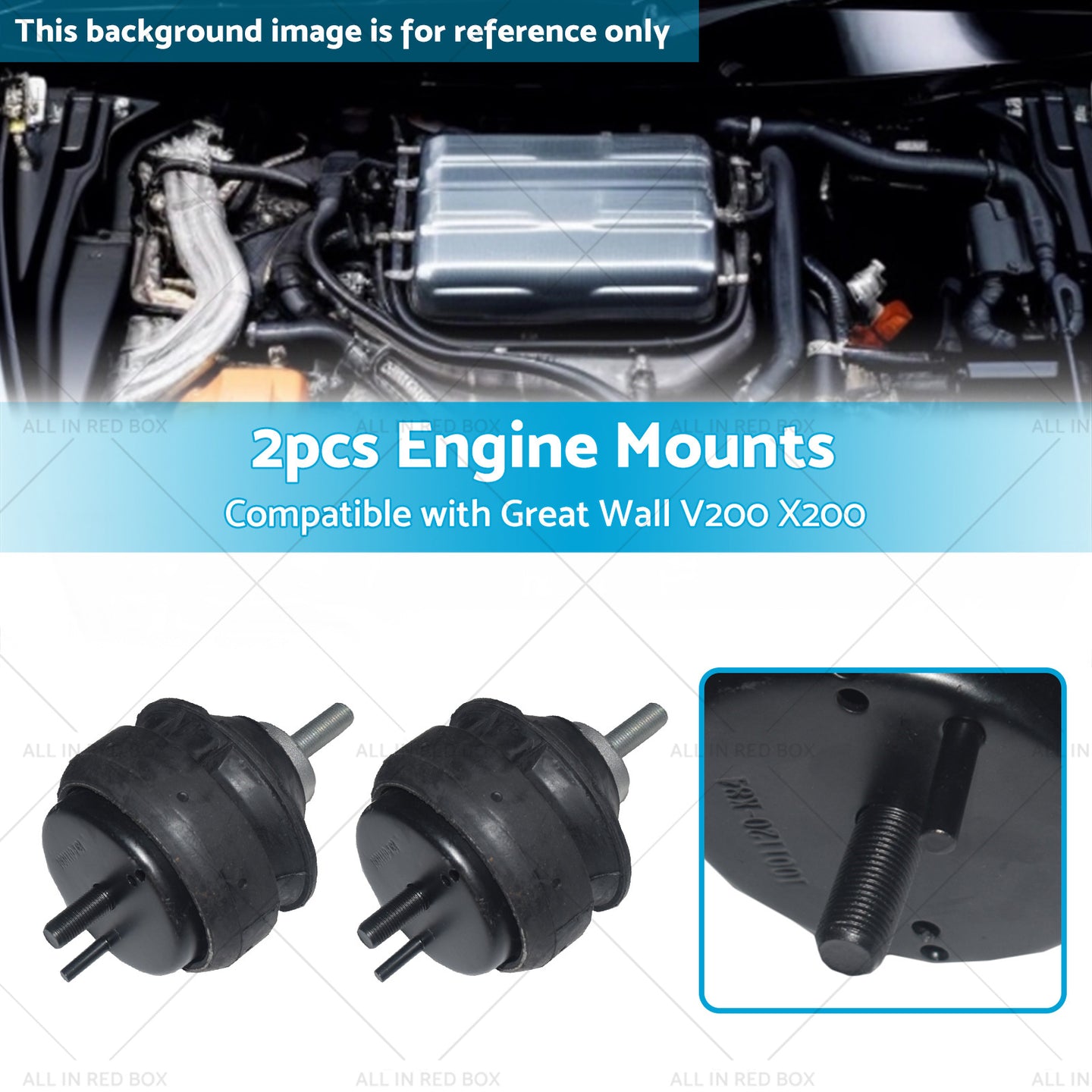{{ 2x Engine Mount Suitable for Great Wall V200 X200 2. 0L GW4D20 Diesel Auto or Manual }} - Buy Car Parts Online at {{ Kaka Auto Parts }}.