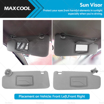 compare product Sun Visor Pair Left & Right Suitable For Holden Barina TM 2011-2018 Grey