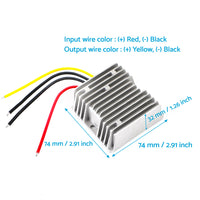 Waterproof DC-DC Converter Regulator 12V Step Up To 13.8V 15A 207W