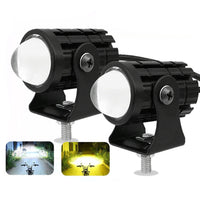 2X LED Motorcycle Headlight Spot Lights Car Driving Fog Lamp Yellow White 12-24V