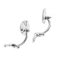 Chrome Round Rearview Bar End Mirror Suitable For Motorcycle / Chopper / Racer