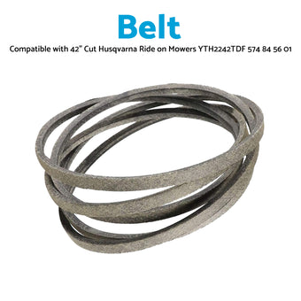 compare product Grey Deck Belt SuitableFor 42 inch  Cut Husqvarna Ride on Mowers YTH2242TDF 574 84 56