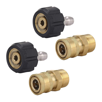 compare product 2x Pressure Washer Adapter Pair 1/4 Inch Quick Connect Coupler Kit Suitable For M22-1/4 Adapter