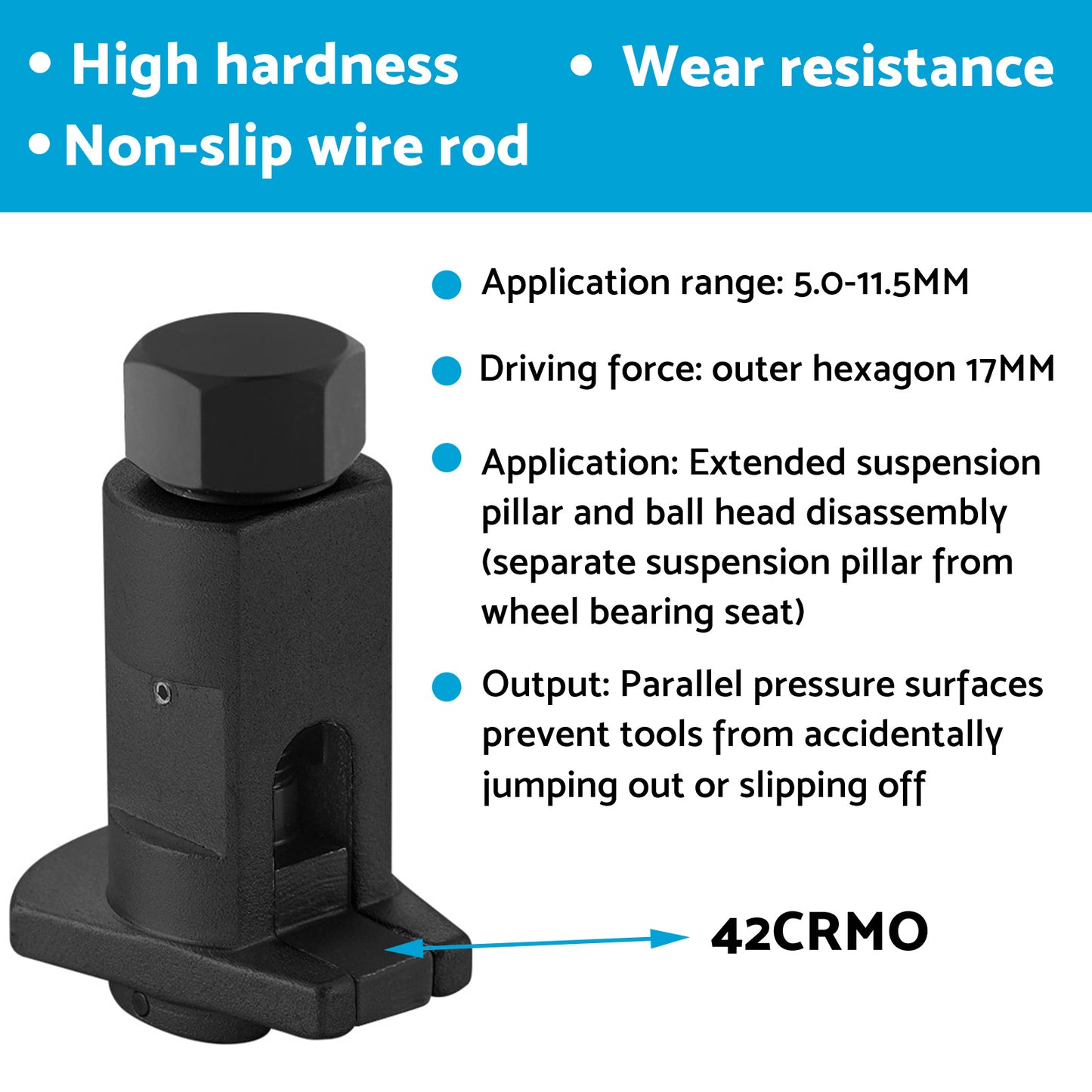 Wear-Resistant Portable Horn Ball Head Separator Suitable For Spherical Hub Bearing Seat