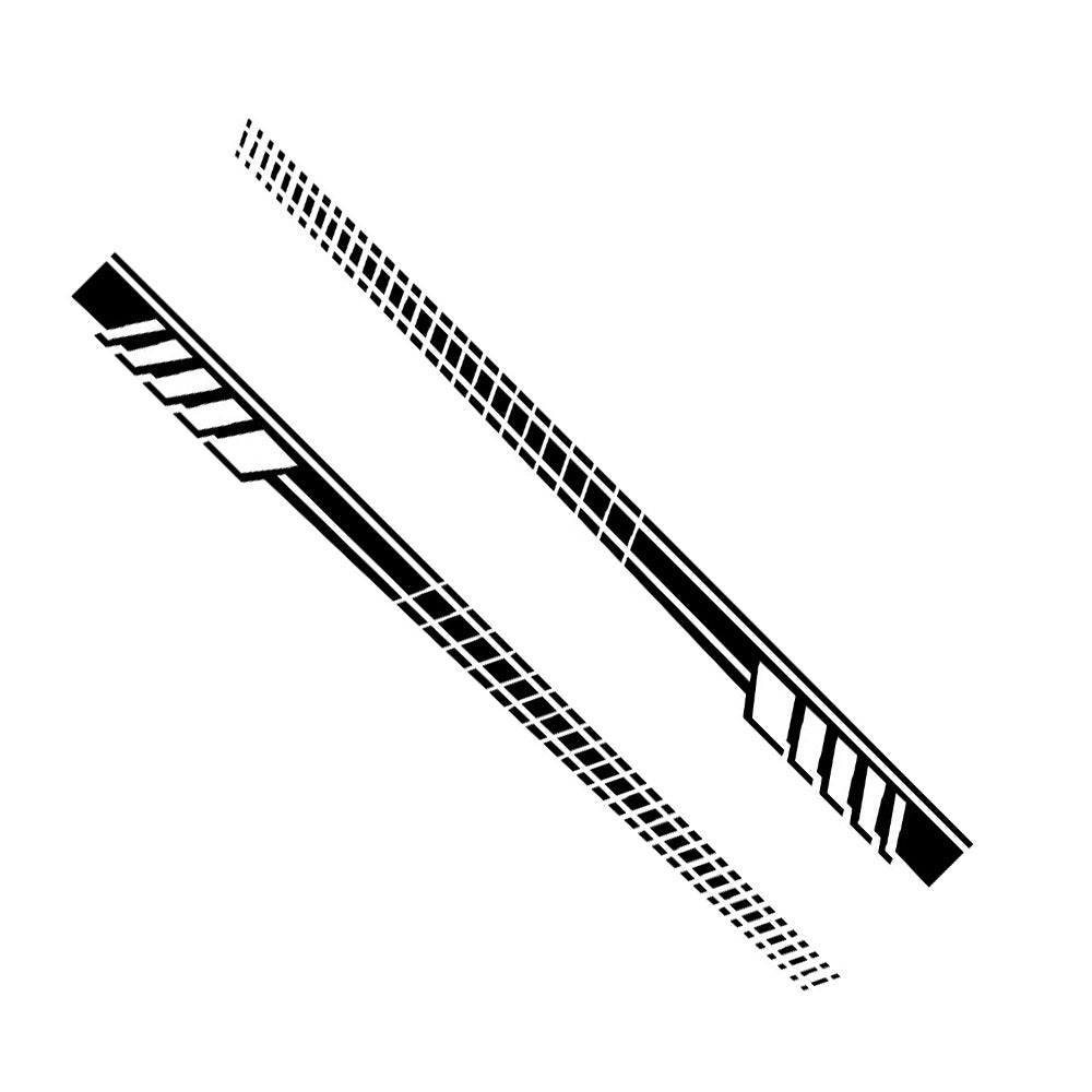 2x Car Body Stickers Long Stripe Side Skirt Decoration Decals Set