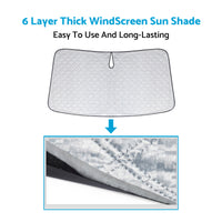 WindScreen Sun Shade Suitable For Ford Everest UA UB 2020-2024 6 Layer Thick