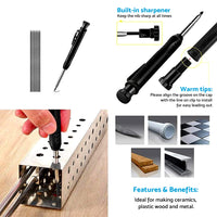 Multi-Function Scribing Tool Suitable For Construction and Precise Woodworking with 6x Pencils