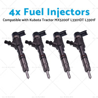 {{ 4x Fuel Injectors Suitable for Kubota Tractor MX5200F L3301DT L3301F 0445110775 }} - Buy Car Parts Online at {{ Kaka Auto Parts }}.