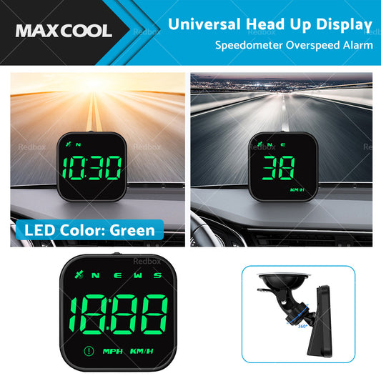 {{ Universal Car HUD Head Up Display LED Digital GPS Speedometer Overspeed Alarm }} - Buy Car Parts Online at {{ Kaka Auto Parts }}.