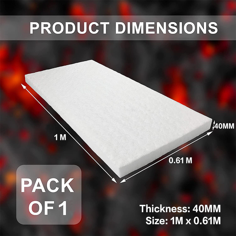 {{ Ceramic Fiber Blanket High Temperature Thermal Fireproof Insulation Mat 0. 61M*1M }} - Buy Car Parts Online at {{ Kaka Auto Parts }}.