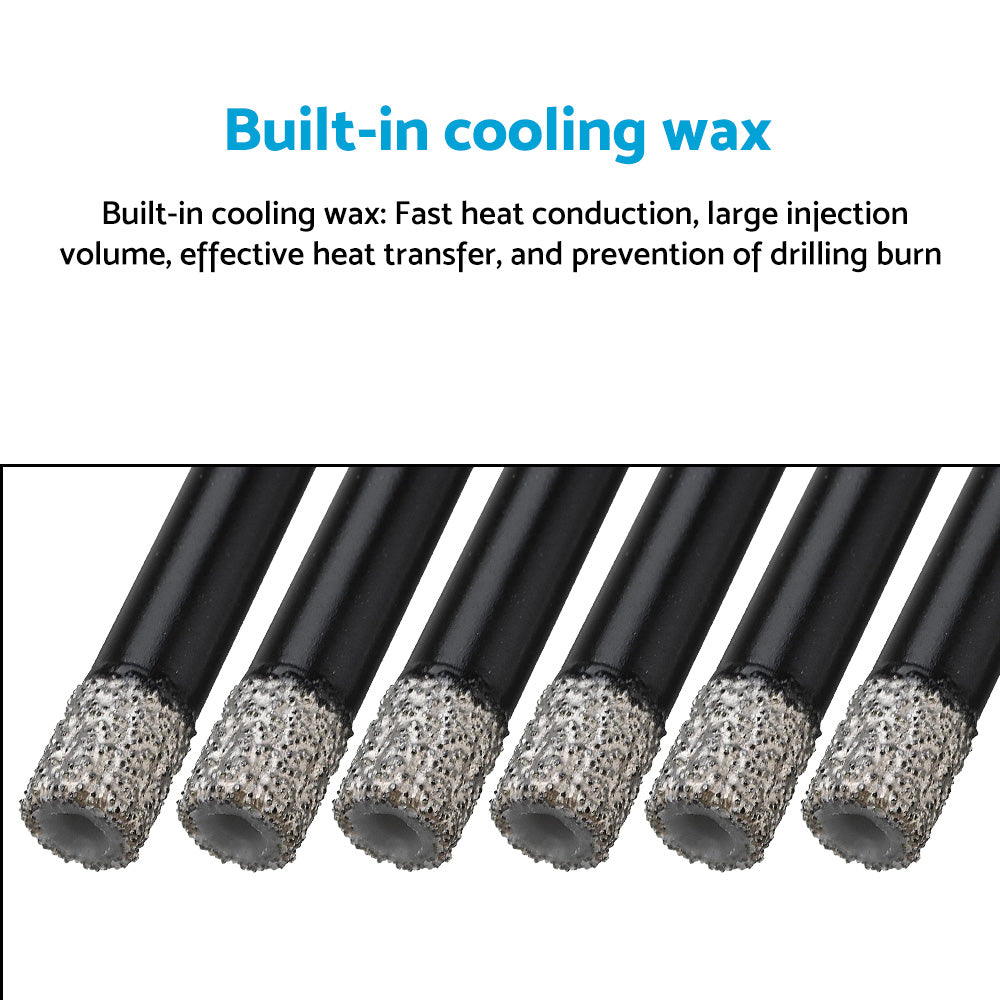 5x Dry Diamond Drill Bit 6mm For Porcelain Granite Tile Glass Ceramics Marble