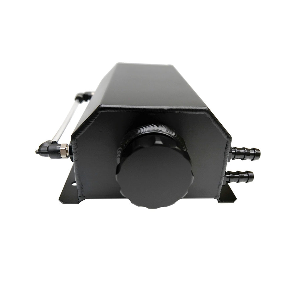 Universal 2L Coolant Radiator Overflow Recovery Tank Bottle Aluminum Black