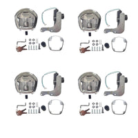 4x Chrome Power Operated Recessed Folding Whale Tail T-Lock Handle Suitable For Toolbox