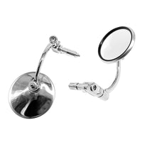 Chrome Round Rearview Bar End Mirror Suitable For Motorcycle / Chopper / Racer