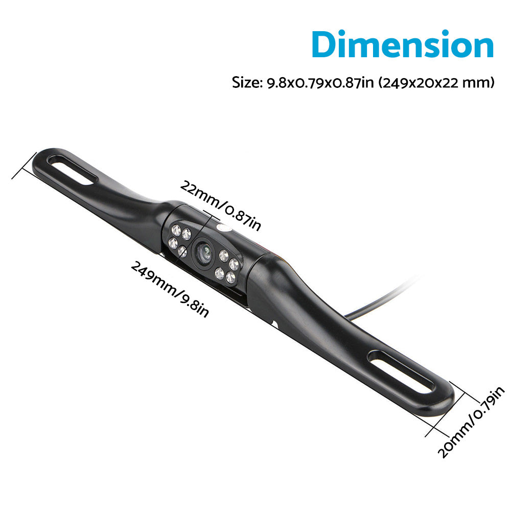 170 Angle Car Rear View Reversing HD Camera Back Up Parking Number Plate Night Vision