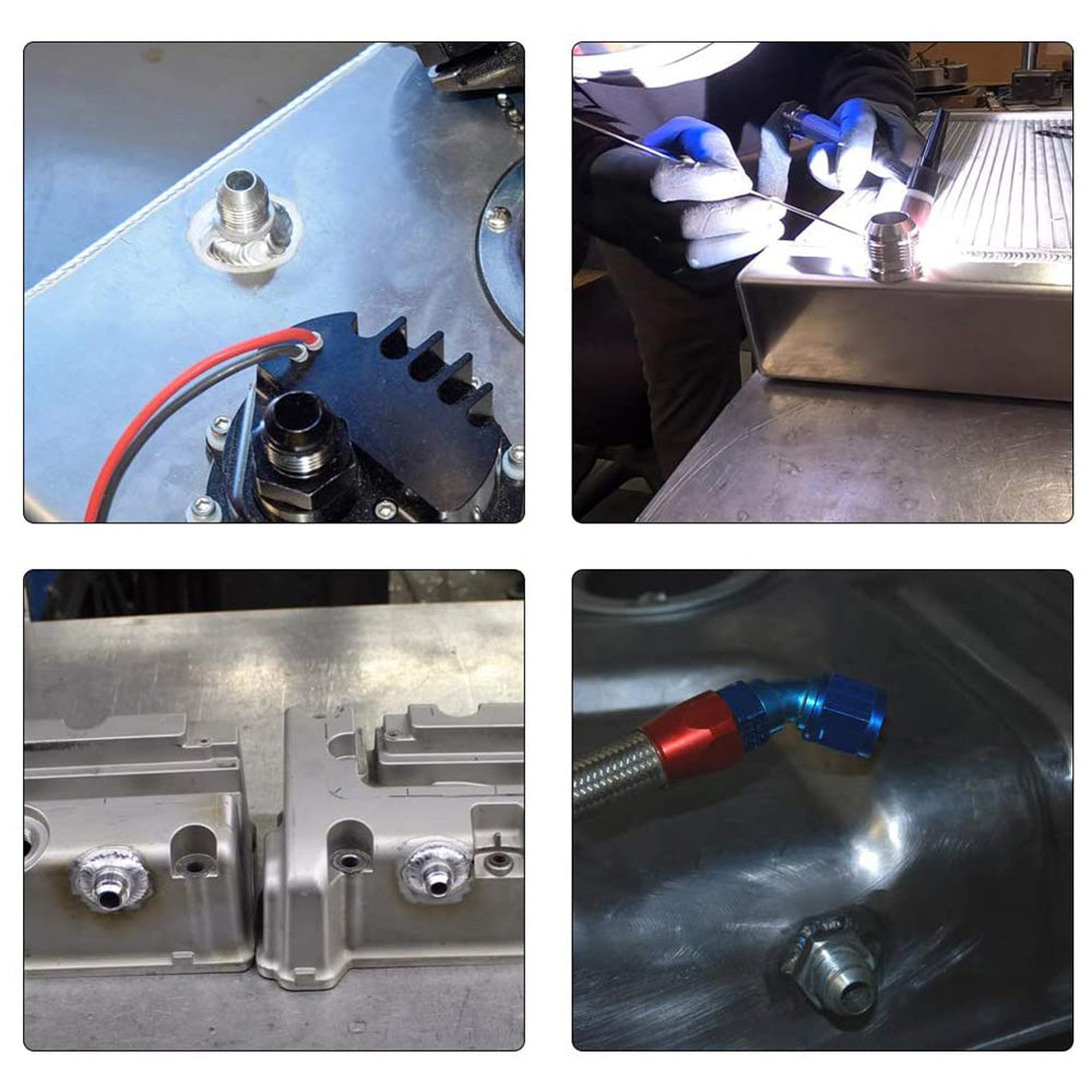 {{ 2x AN12 Male Aluminium weld on JIC bungs fitting -12AN JXSS032-12-A }} - Buy Car Parts Online at {{ Kaka Auto Parts }}.