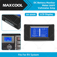 {{ 50-300A LCD Display DC Battery Monitor Meter 200V Voltmeter Amp For RV System }} - Buy Car Parts Online at {{ Kaka Auto Parts }}.