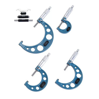 compare product 4pcs 0-100mm Outside Micrometer Machinist Tool Set Carbide 0. 01mm