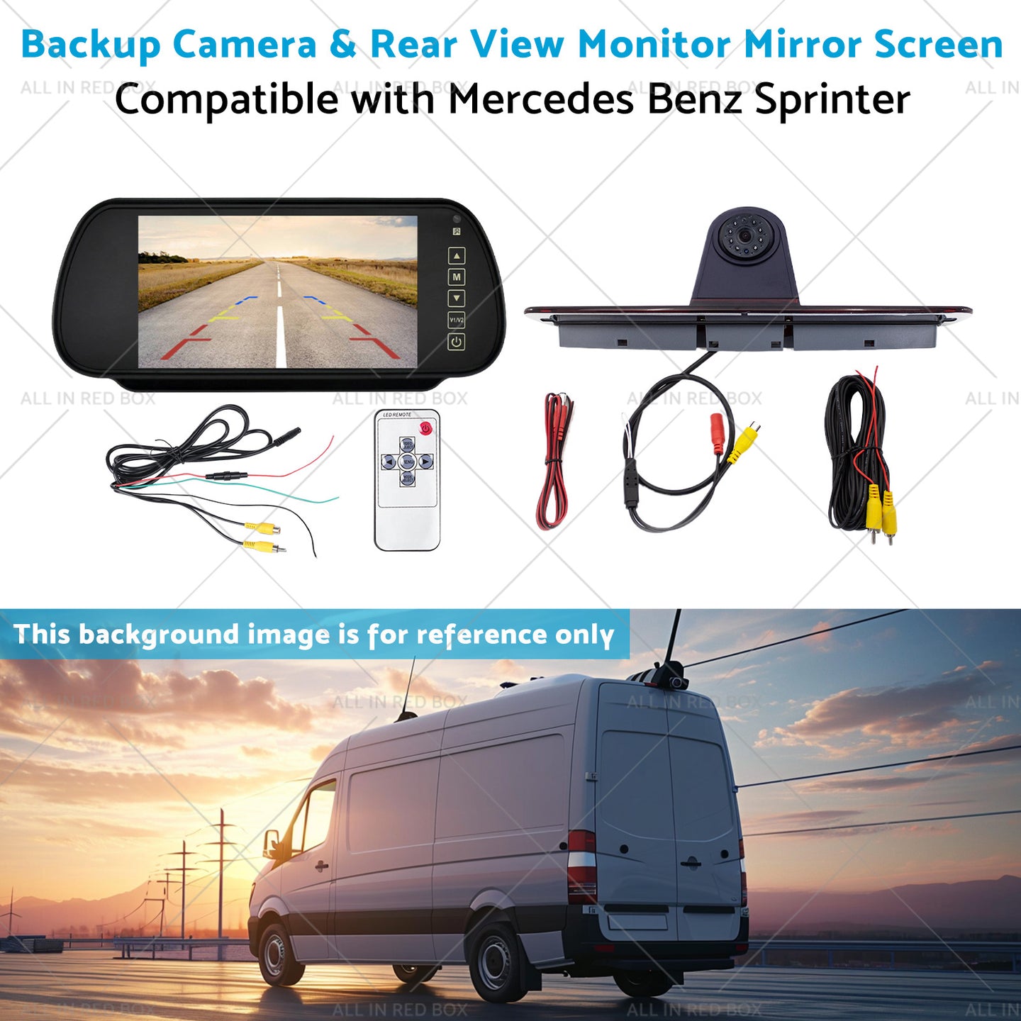 {{ Brake Light Backup Camera W or  7''Monitor Suitable for 07-19 Sprinter or VW Crafter }} - Buy Car Parts Online at {{ Kaka Auto Parts }}.