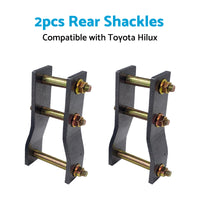 {{ 2x Rear Extended Greasable Shackles 2 inch  50mm Lift Suitable For Toyota Hilux KUN26 }} - Buy Car Parts Online at {{ Kaka Auto Parts }}.