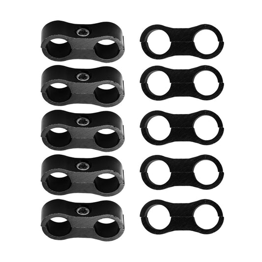 10x AN6 6AN AN-6 Nylon Braided Stainless Steel Fuel Oil Line Hose Separator Clamp